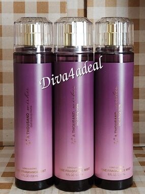 3X Bath & Body Works A THOUSAND WISHES 8 FL OZ Mist Spray Bundle